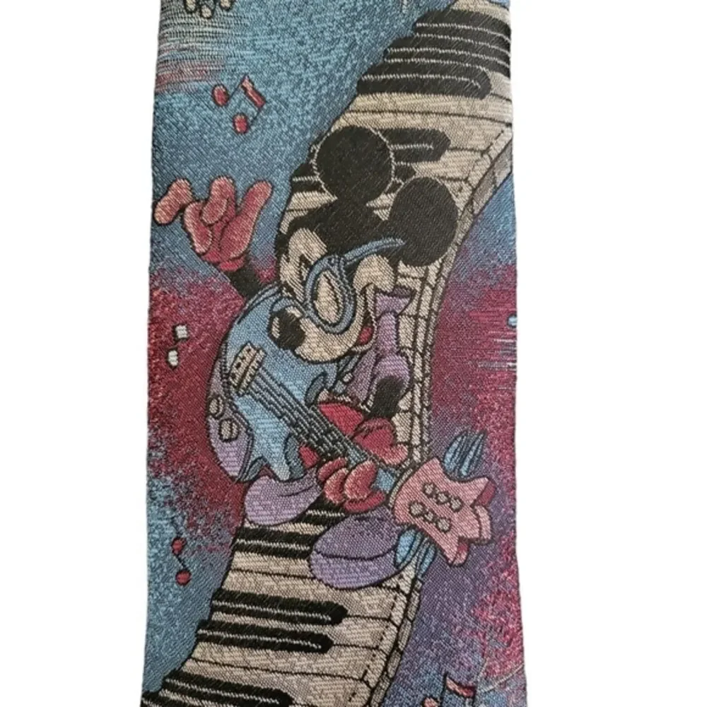 Men's Vintage Balance Inc. Disney Mickey Mouse Music Notes‎ Neck Tie